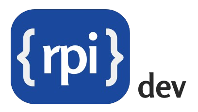 Logotipo de RPI Dev en azul